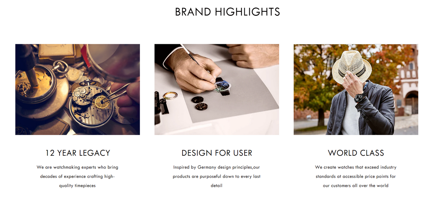 Watch Quartz 316L Stainless Steel Round Dial - BADEN