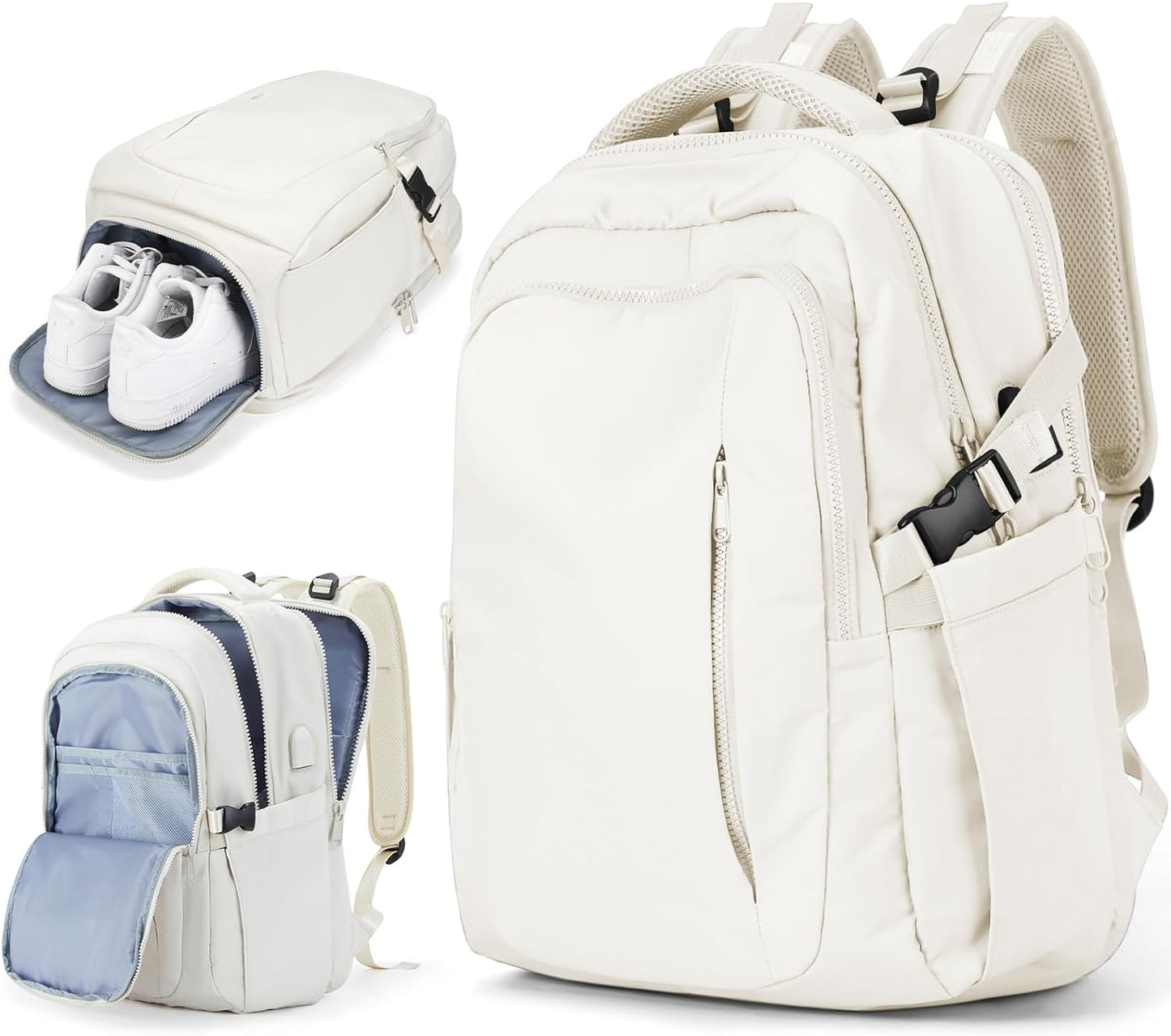 Backpack 15.6 Inch Laptop - WHITE