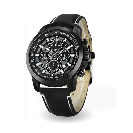 Watch Men's Analog Quartz Chronograph - BLACK