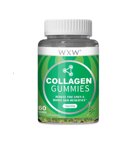 Collagen Peptides Gummies Non-GMO Anti-Aging Formula with Biotin, Vanilla- 60 pcs