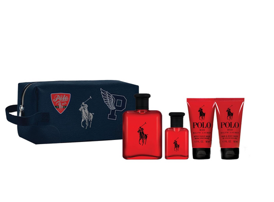 Gift Set -Ralph Lauren - Polo Red - Men's 5-Piece Holiday Gift Set