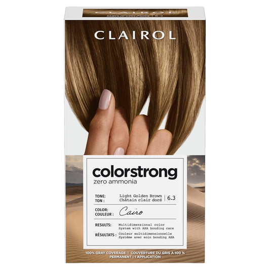 Clairol ColorStrong Permanent Zero Ammonia Hair Dye, 6.3 Light Golden Brown