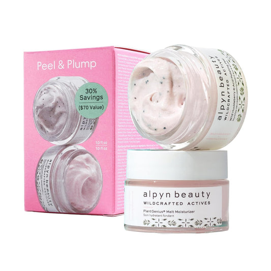 Alpyn Peel & Plump Skin-Smoothing Duo: Wild Huckleberry Recovery Peel 50ml + Melt Moisturizer