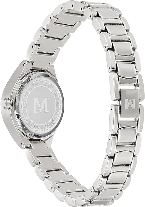 Watch Women Genuine Crystal Chic Bracelet Water Resistant 27mm - Silver/Blue