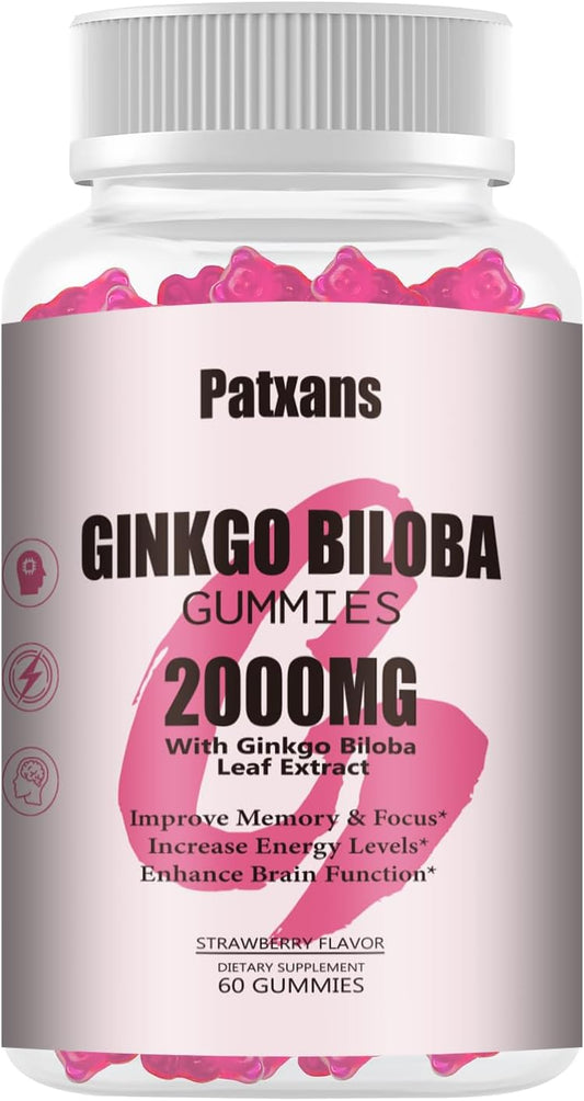 Ginkgo Biloba Gummies, 2000mg (60 pcs)