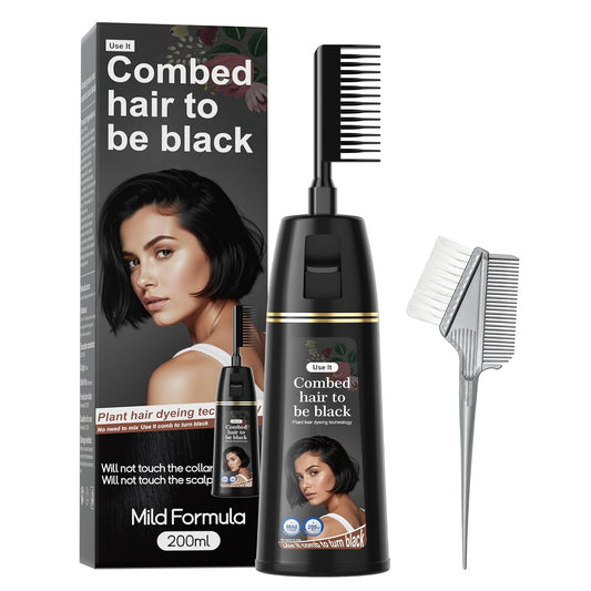 Permanent Hair Color, Permanent  Hair Dye for  Men or Women - BLACK （7.1 Ounce, 200ml）