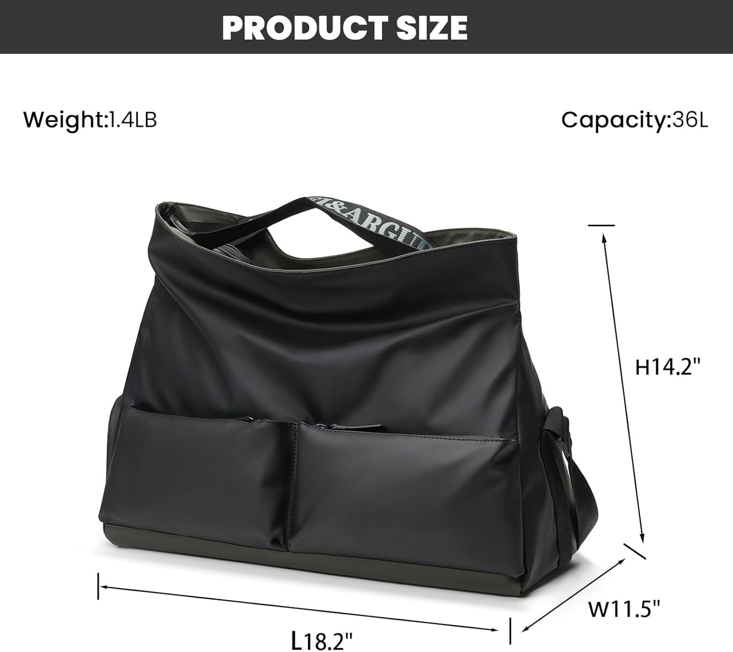 Gym Bag for Women & Men With Wet Pocket & Shoe Compartment