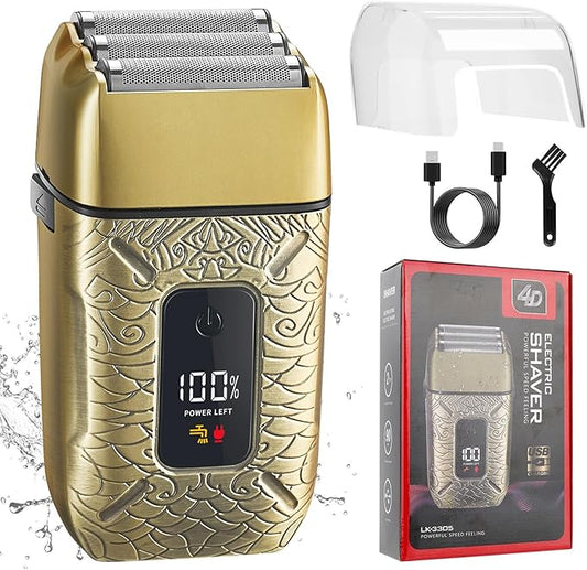 Electric Shavers for Men, Waterproof Powerful Motor Electric Razor