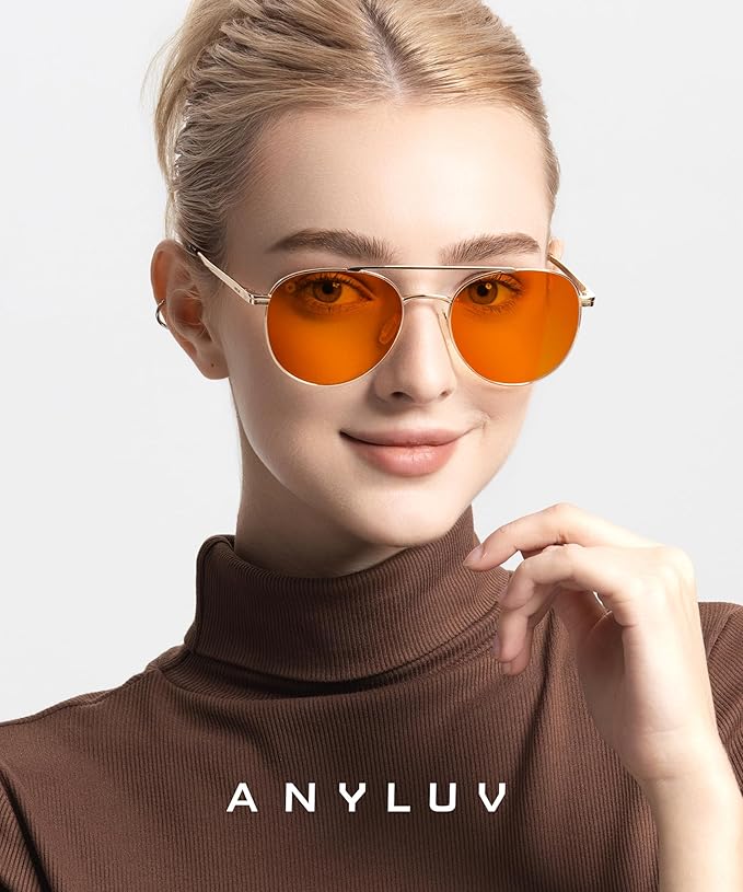 ANYLUV Blue Light Glasses for Women/Men, Black - Max Protection
