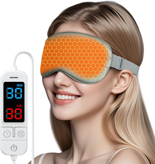 Heated eye mask for MGD, Dry Eye , Chalazion, Blepharitis, Stye Eye Treatment - GRAY