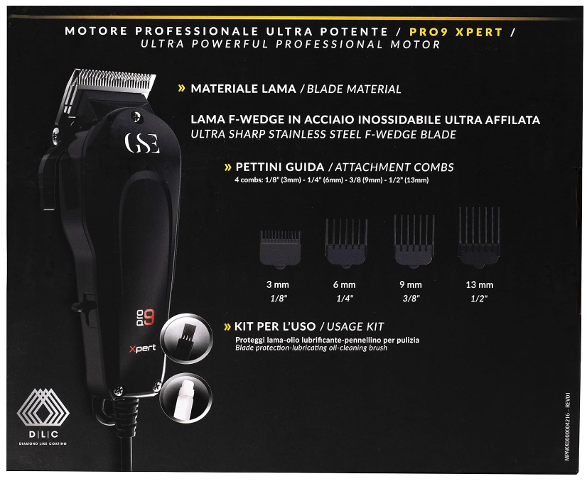 Hair Clipper- Salon Exclusive Pro 9 Xpert Professional Hair Clippers