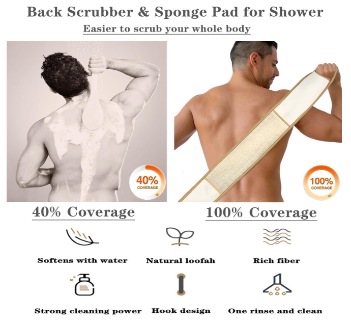 Natural Loofah Sponge Exfoliating Body Sponge Scrubber