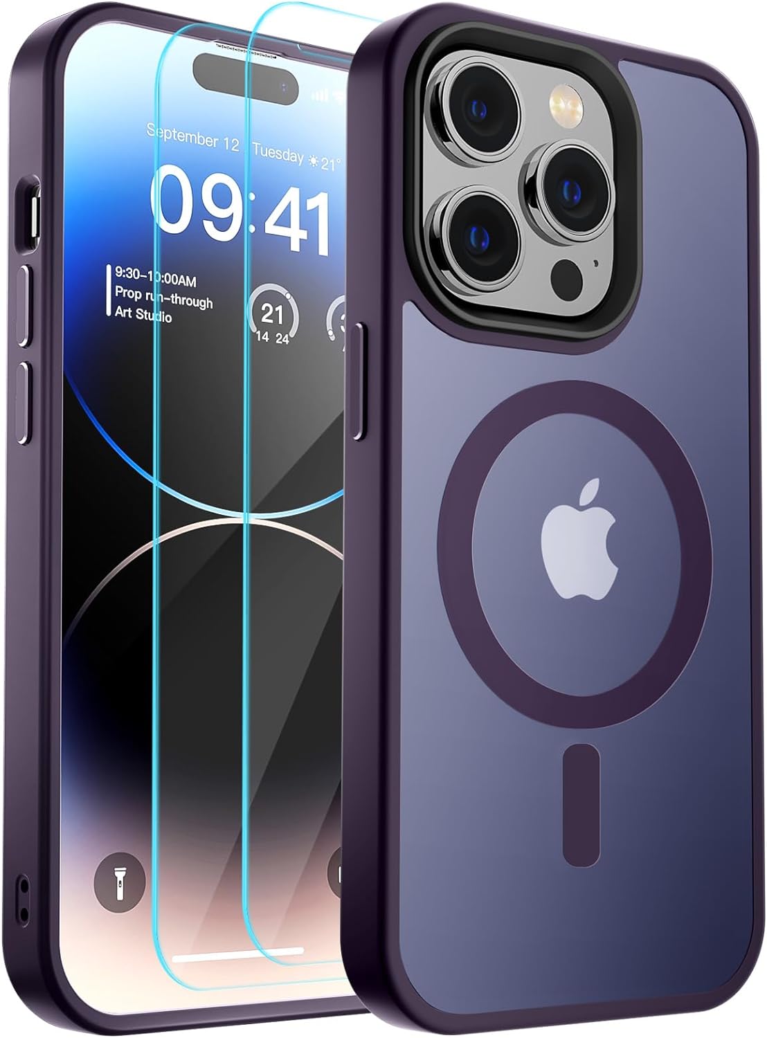 iPhone 14 Pro Case  [Compatible with MagSafe] - Deep Purple