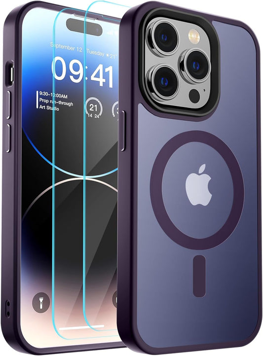 iPhone 14 Pro Case  [Compatible with MagSafe] - Deep Purple