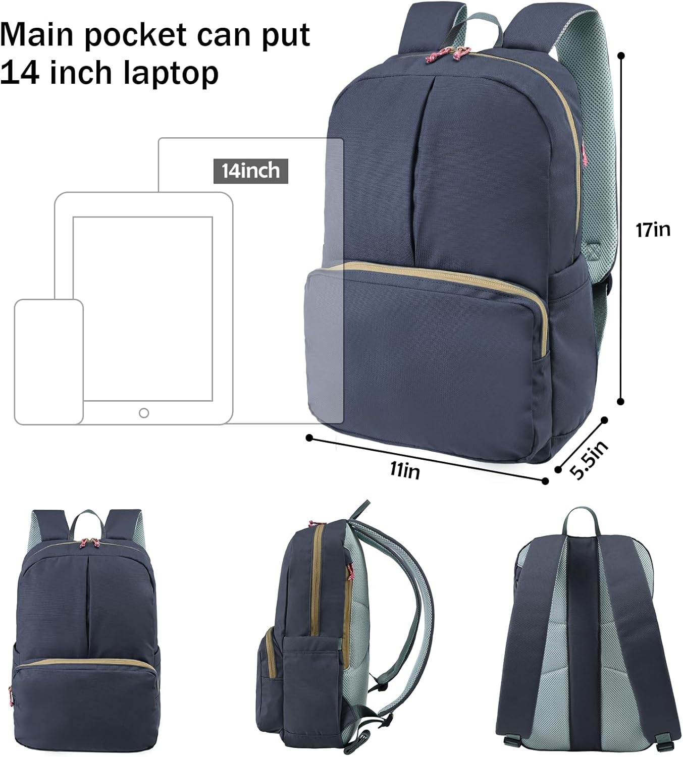 Backpack, 20L Lightweight - Deep Blue