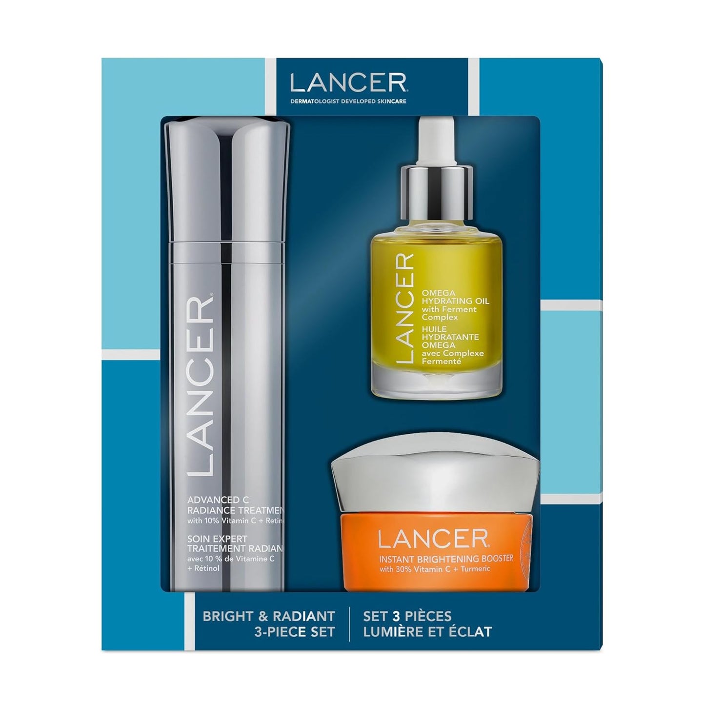 Lancer Skincare Bright & Radiant 3-Piece Set with Instant Brightening Booster