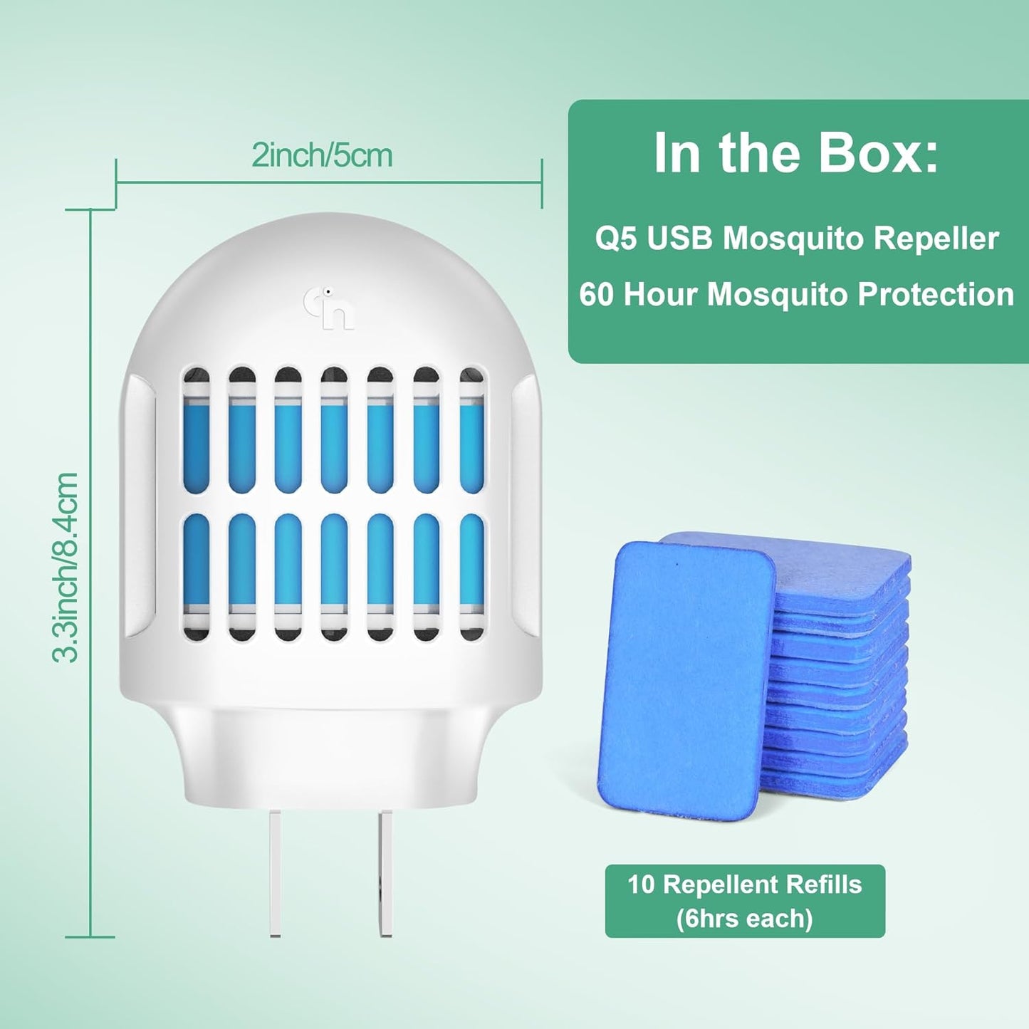 Mosquito Repellent Indoor Use, Includes Mosquito Repellent Refills, with 20' Mosquito Protection Zone