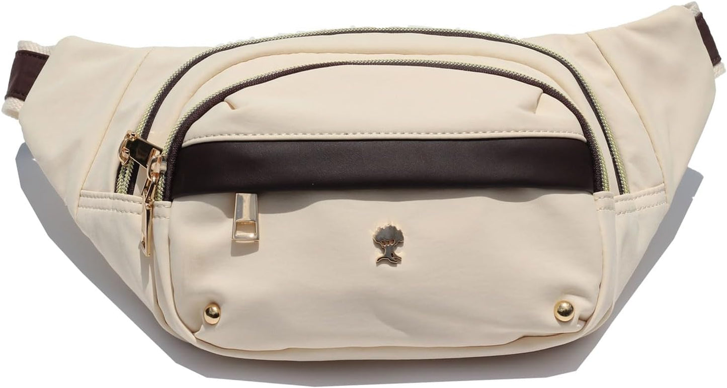 Fanny Packs Waist Bag for Women, Fashionable Crossbody - Beige