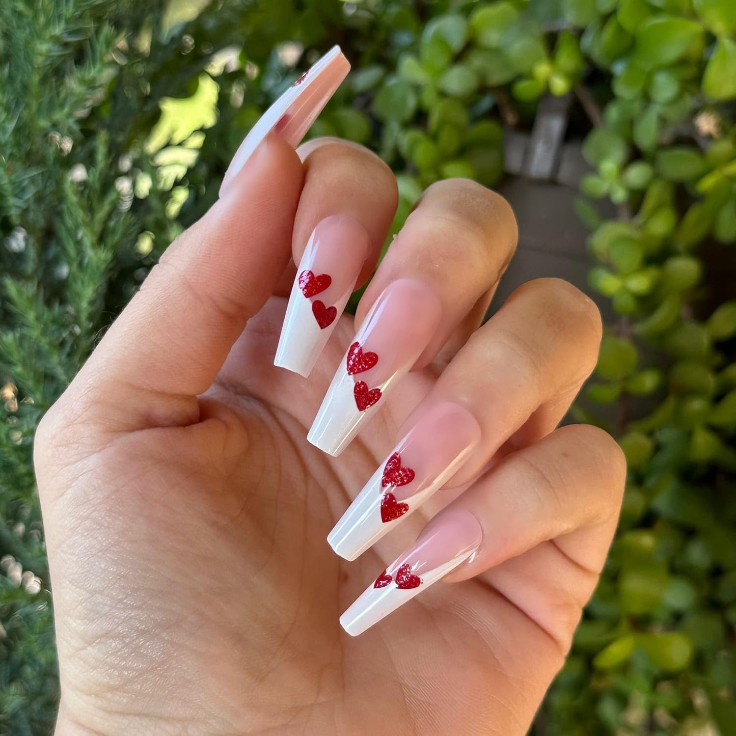 FRENCH LOVE Press-On Nails by Lavaa Beauty | Extra-Long Coffin Nails