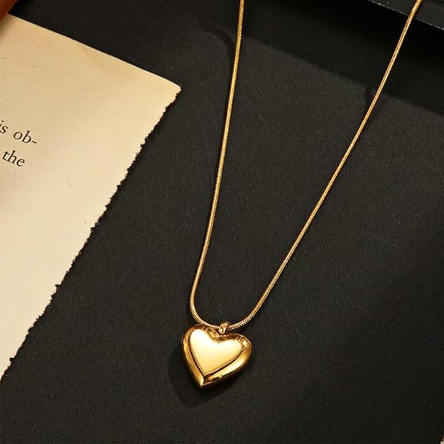 Pendant Necklace 18k Gold Plated Heart