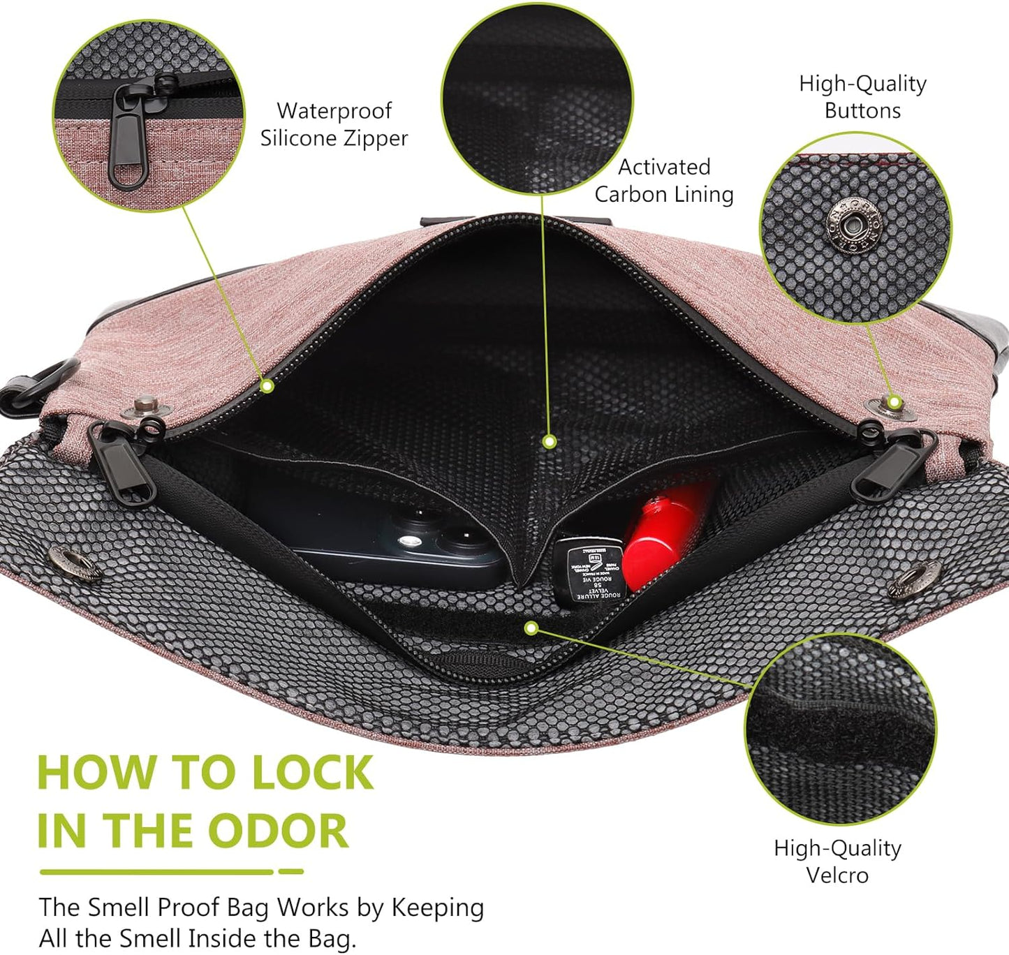 Portable Bag With Waterproof Zipper