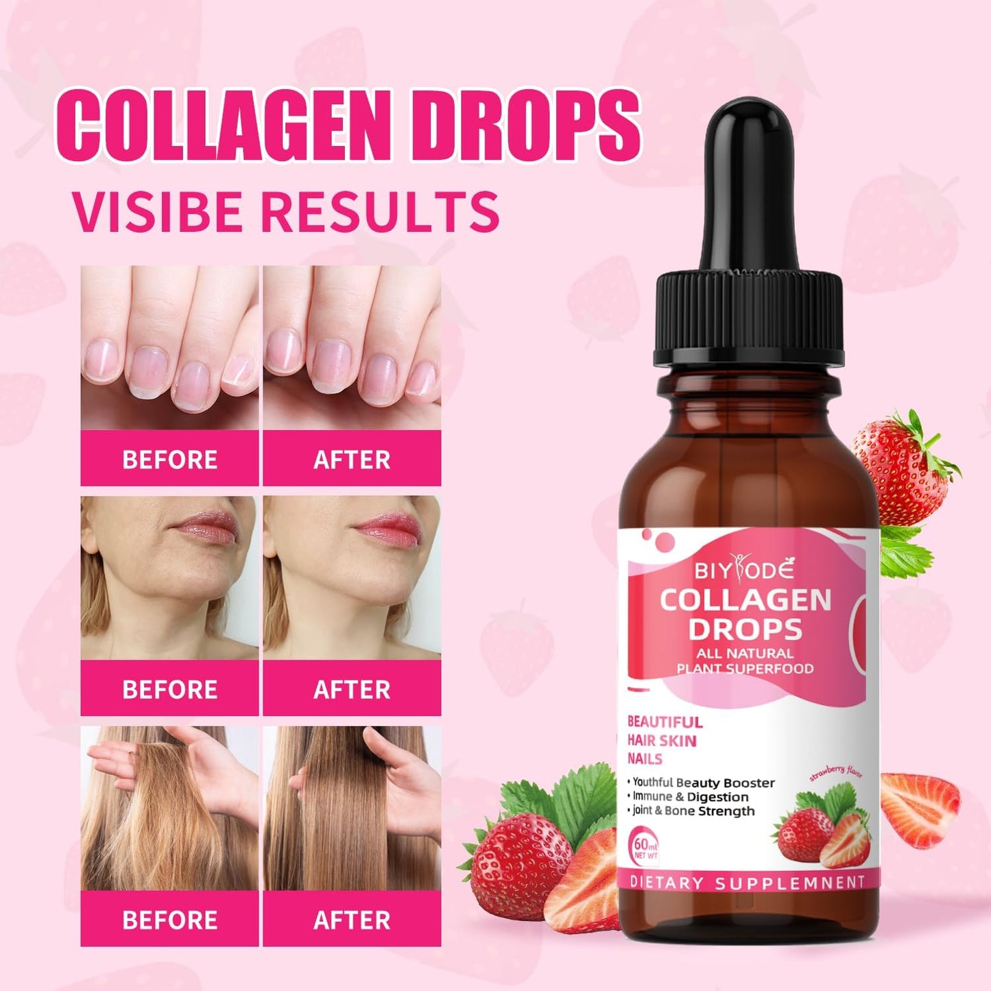 Collagen Liquid with Biotin Beautiful Hair, Skin, Nails