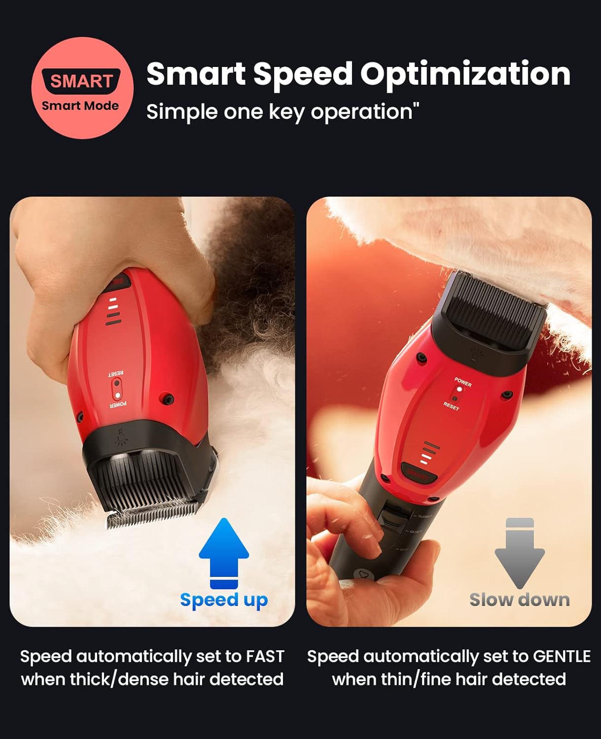 Dog Clippers for Grooming with 3 Speeds