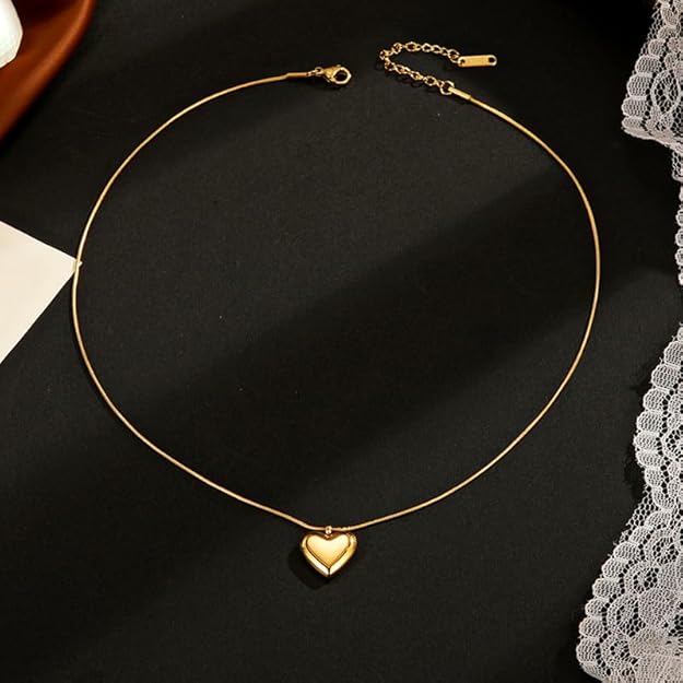 Pendant Necklace 18k Gold Plated Heart