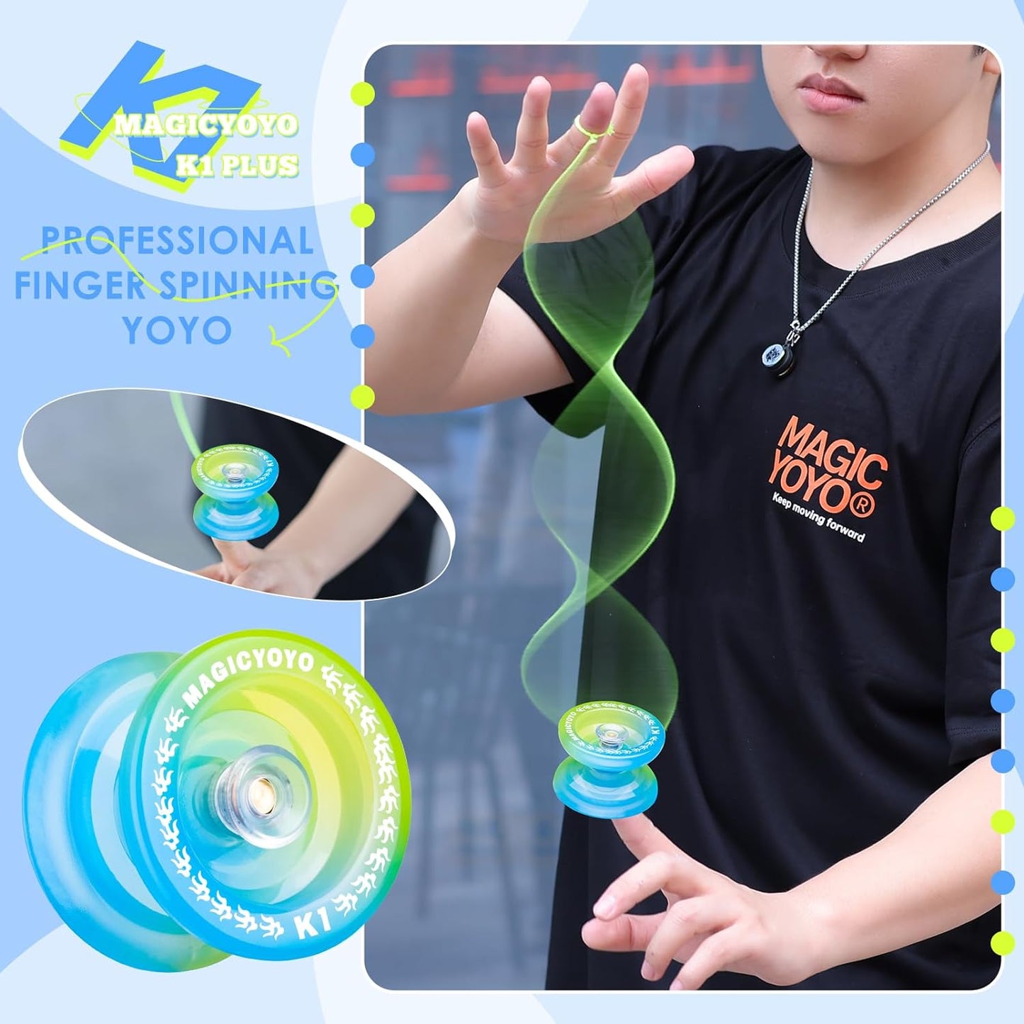 Yoyo for Kids Beginners, Responsive Yoyo with Finger Spin Function