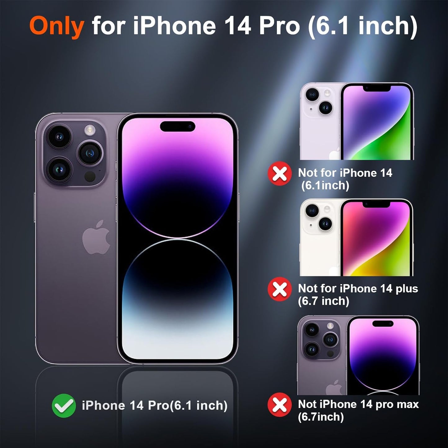 iPhone 14 Pro Case  [Compatible with MagSafe] - Deep Purple