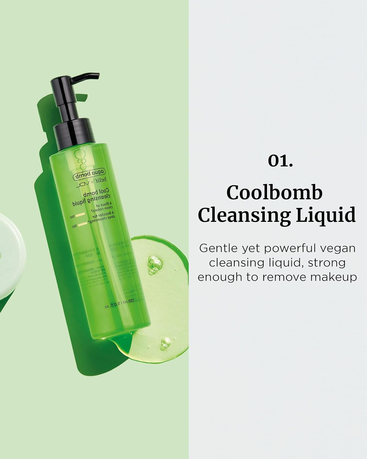 Face Cleansing Liquid - Gentle Vegan Formula for Moisturized Skin - VDL COOL BOMB