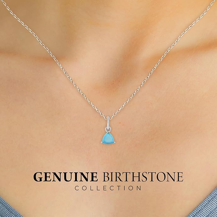 Birthstone Necklace for Women - Turquoise (December)