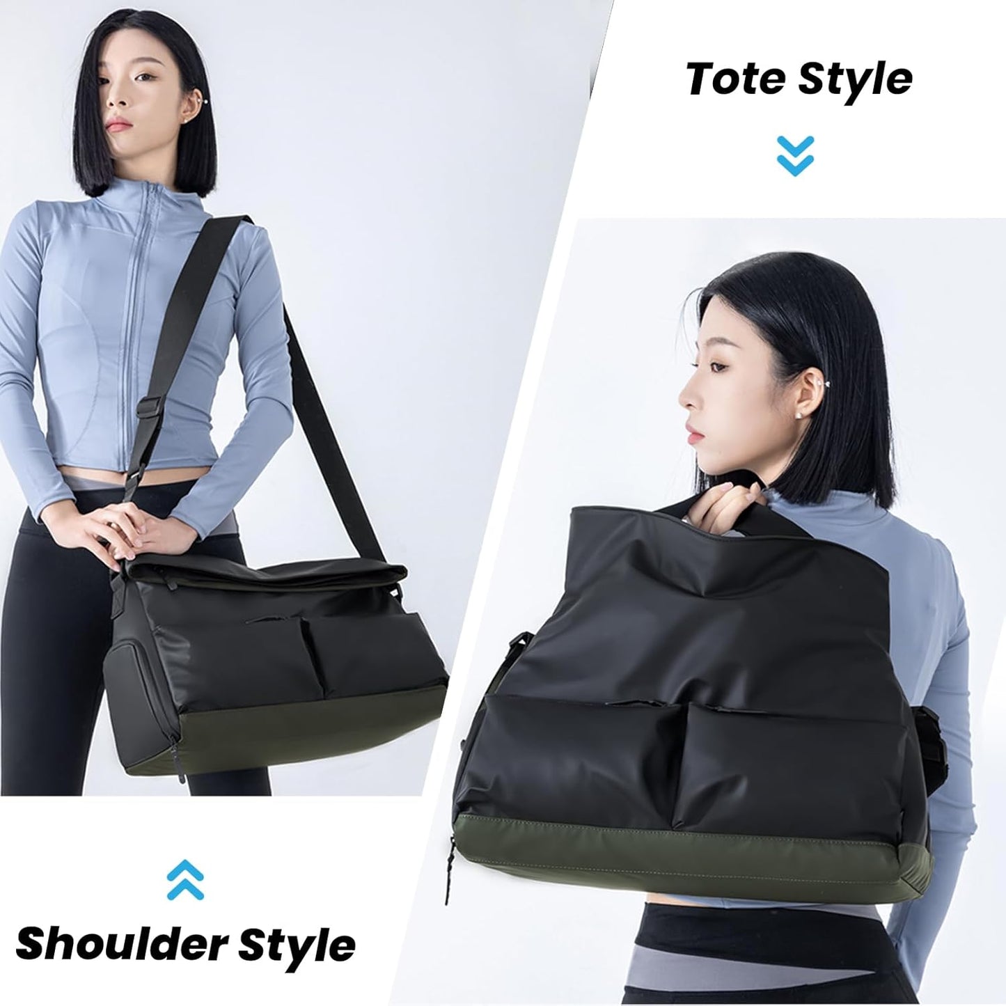 Gym Bag for Women & Men With Wet Pocket & Shoe Compartment