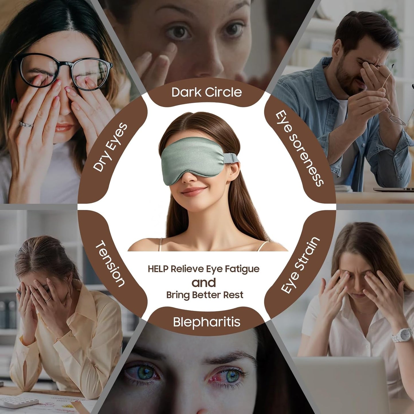 Heated eye mask for MGD, Dry Eye , Chalazion, Blepharitis, Stye Eye Treatment - GRAY