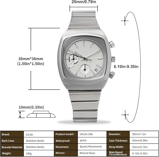 Mens Watch Waterproof Luminous Wrist Multifunction Chronograph