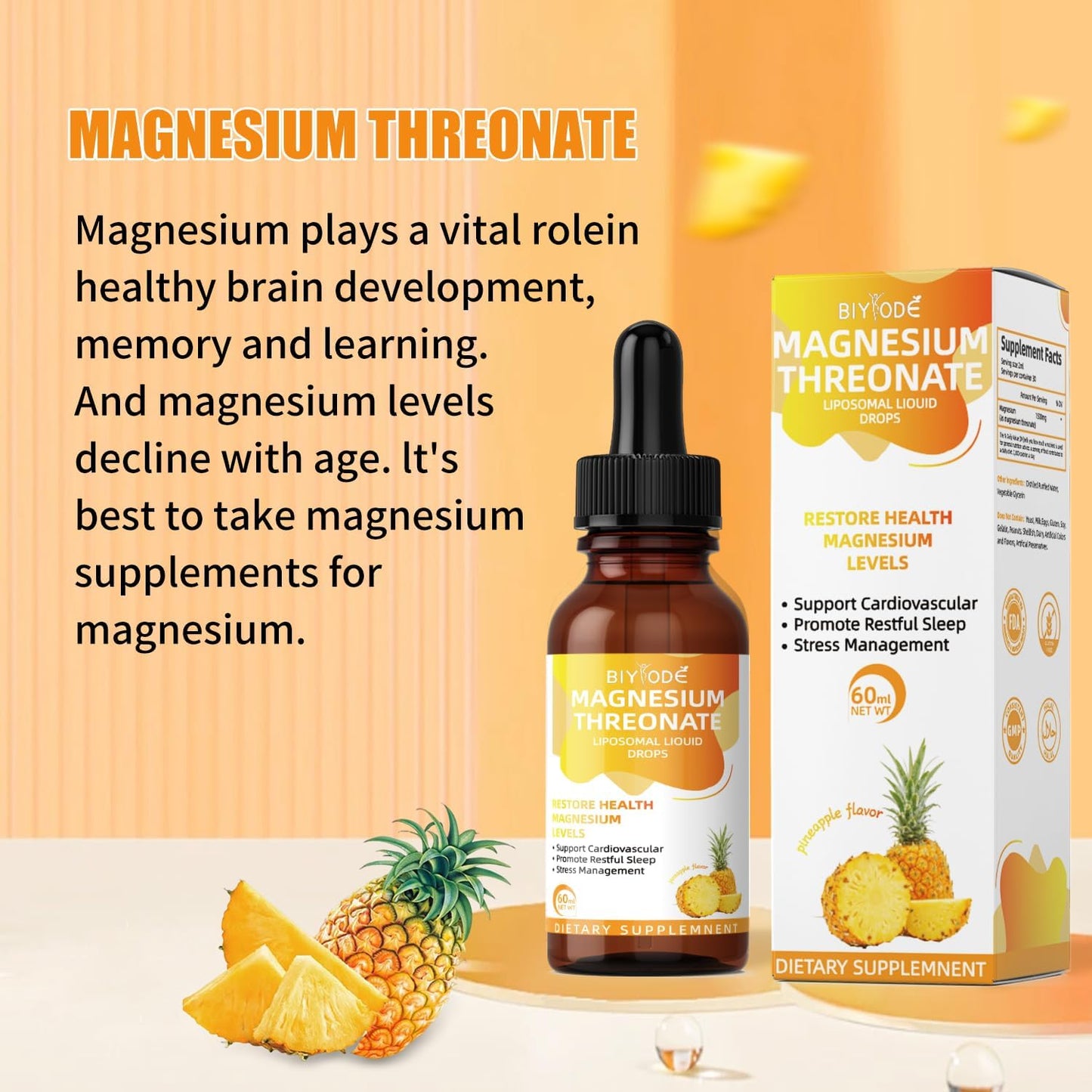 Magnesium L-Threonate Liquid Drops Restore Health