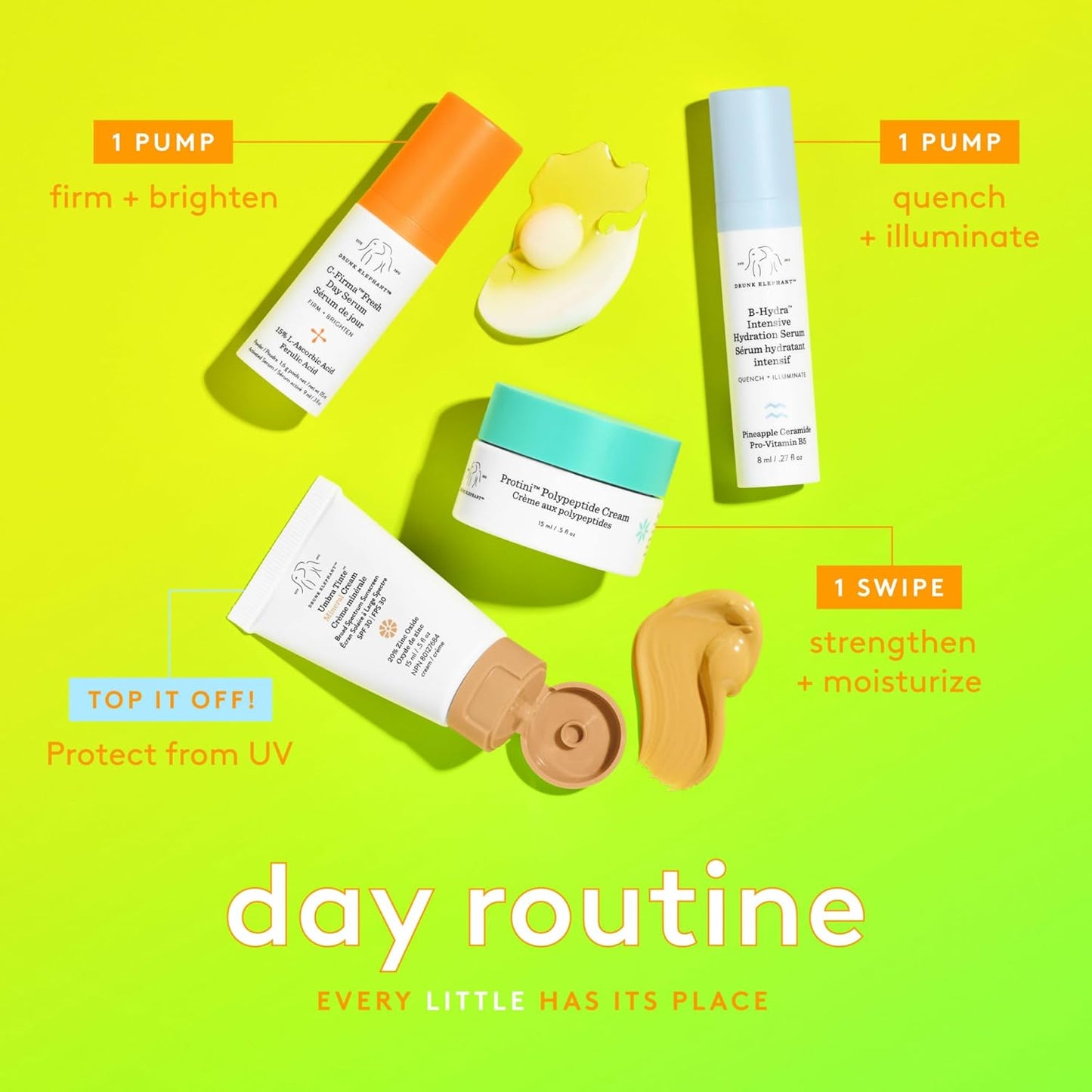 Drunk Elephant The Littles 7.0 - Includes Six Travel-Friendly A.M. and P.M. Essentials