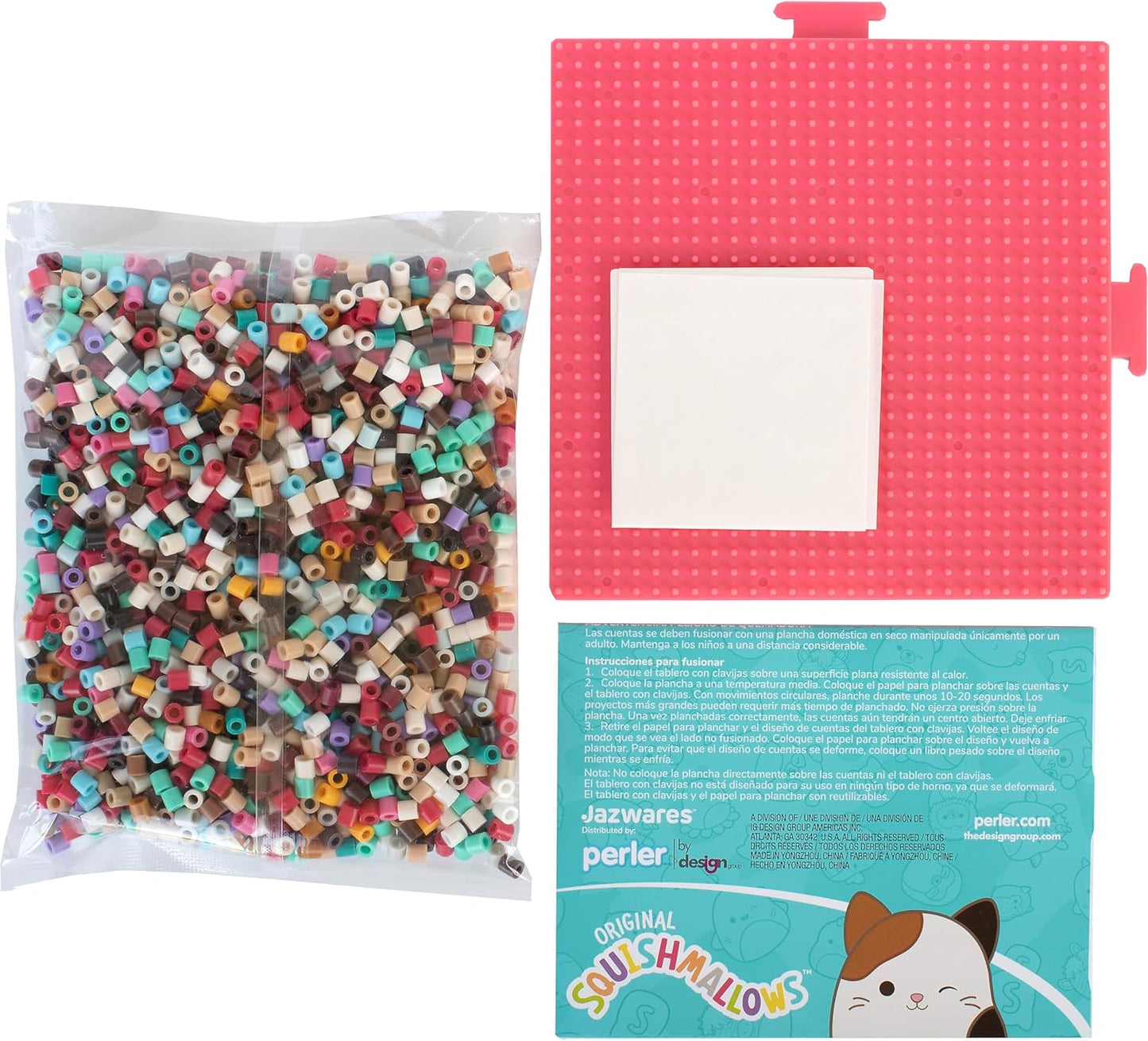 Perler 80-57134 Squishmallows Fused Bead Activity Kit with 3 Unique Projects