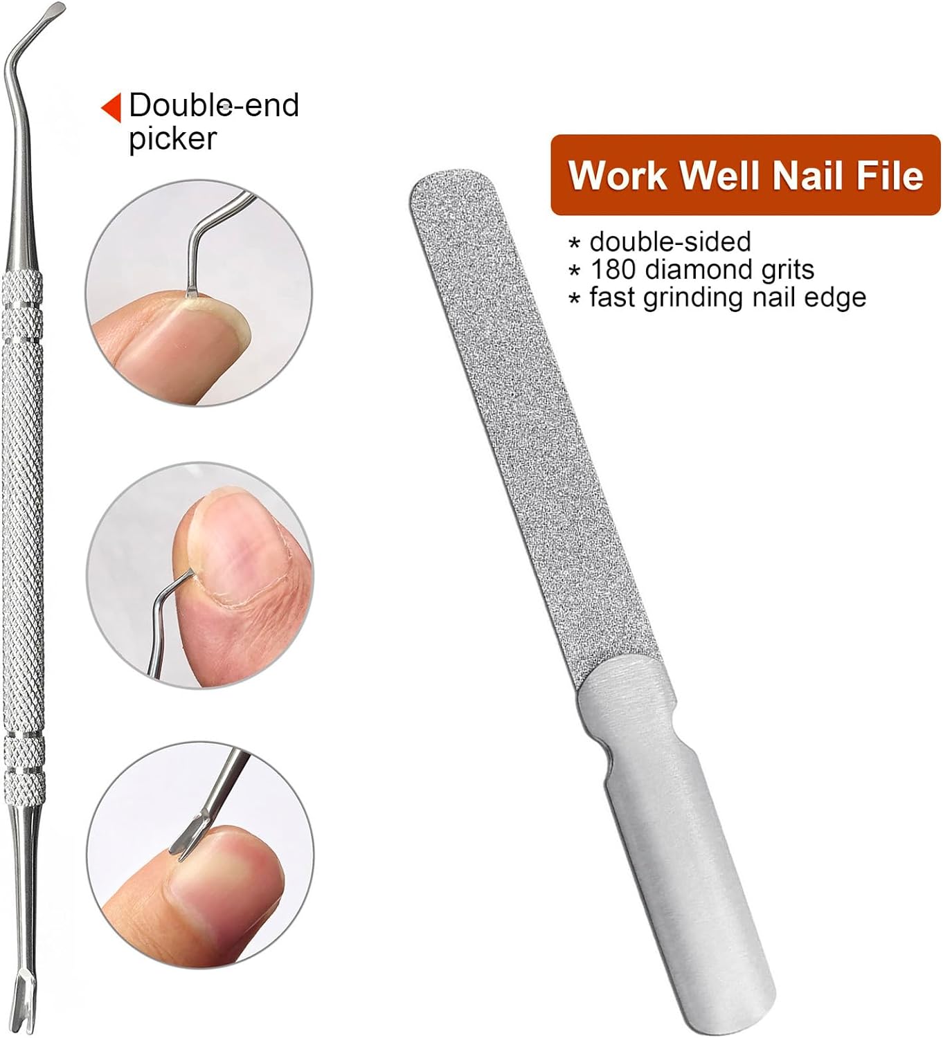 Toe Nail Clippers for Thick Nails for Seniors, Splash Proof Trim Fingernail and Ingrown Toenail