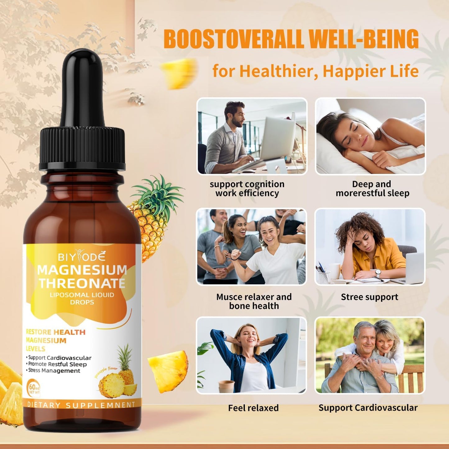 Magnesium L-Threonate Liquid Drops Restore Health