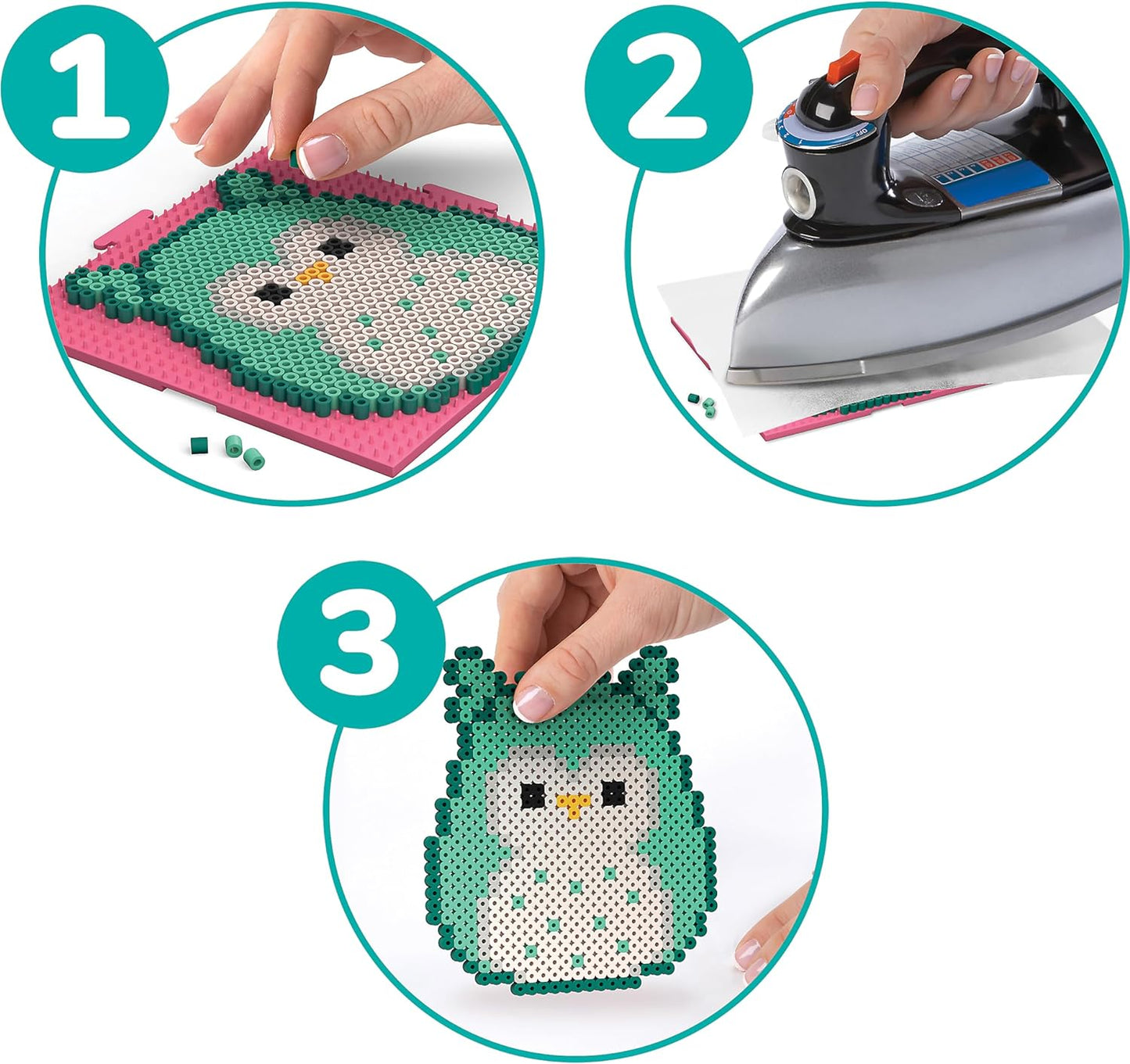 Perler 80-57134 Squishmallows Fused Bead Activity Kit with 3 Unique Projects