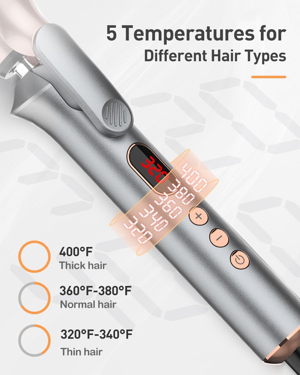 Curling Iron, 1.25 Inch Curling Wand Barrel Hot Tools (1 1/4 Inch)