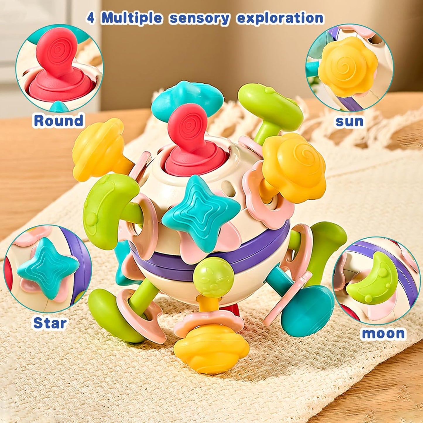 Baby Sensory Toys - Teething Montessori Toys for Babies