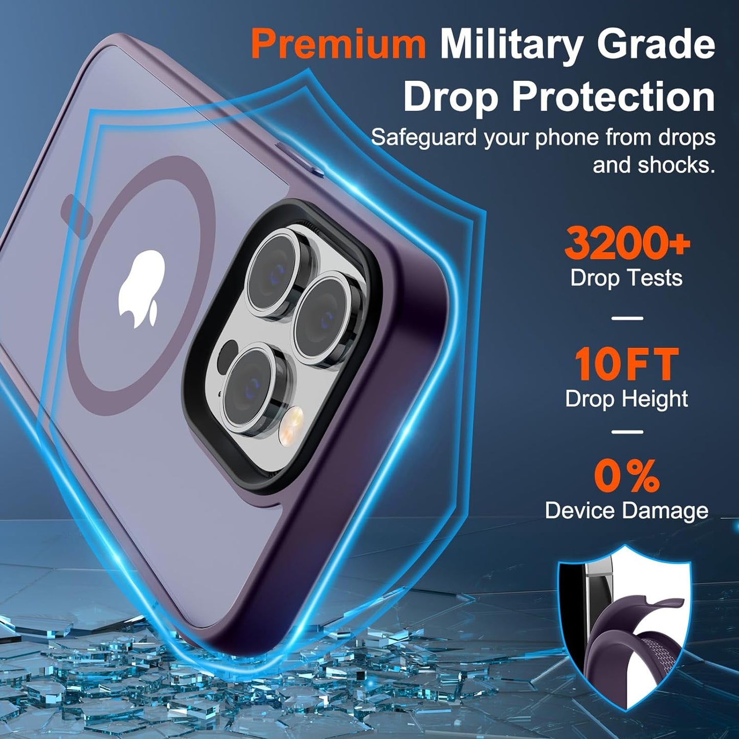 iPhone 14 Pro Case  [Compatible with MagSafe] - Deep Purple