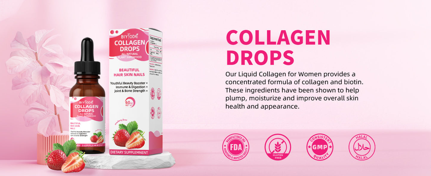 Collagen Liquid with Biotin Beautiful Hair, Skin, Nails