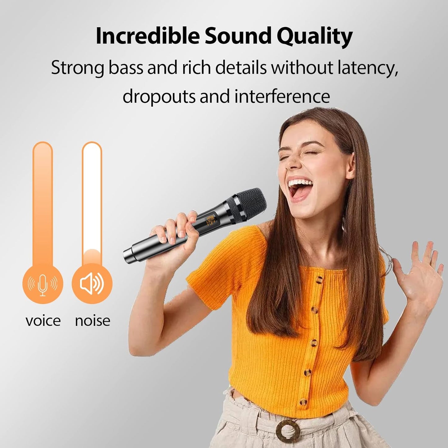 Wireless Microphone, UHF Handheld Dynamic Mic