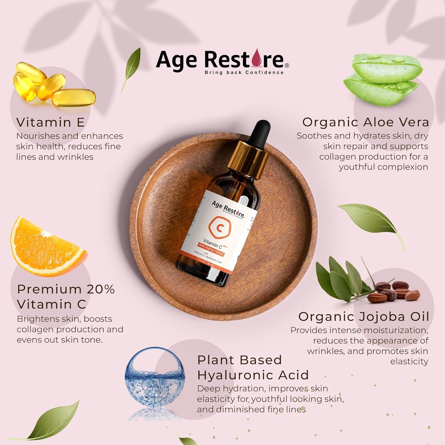 Face Serum Age Restore 20% Vitamin C  & E