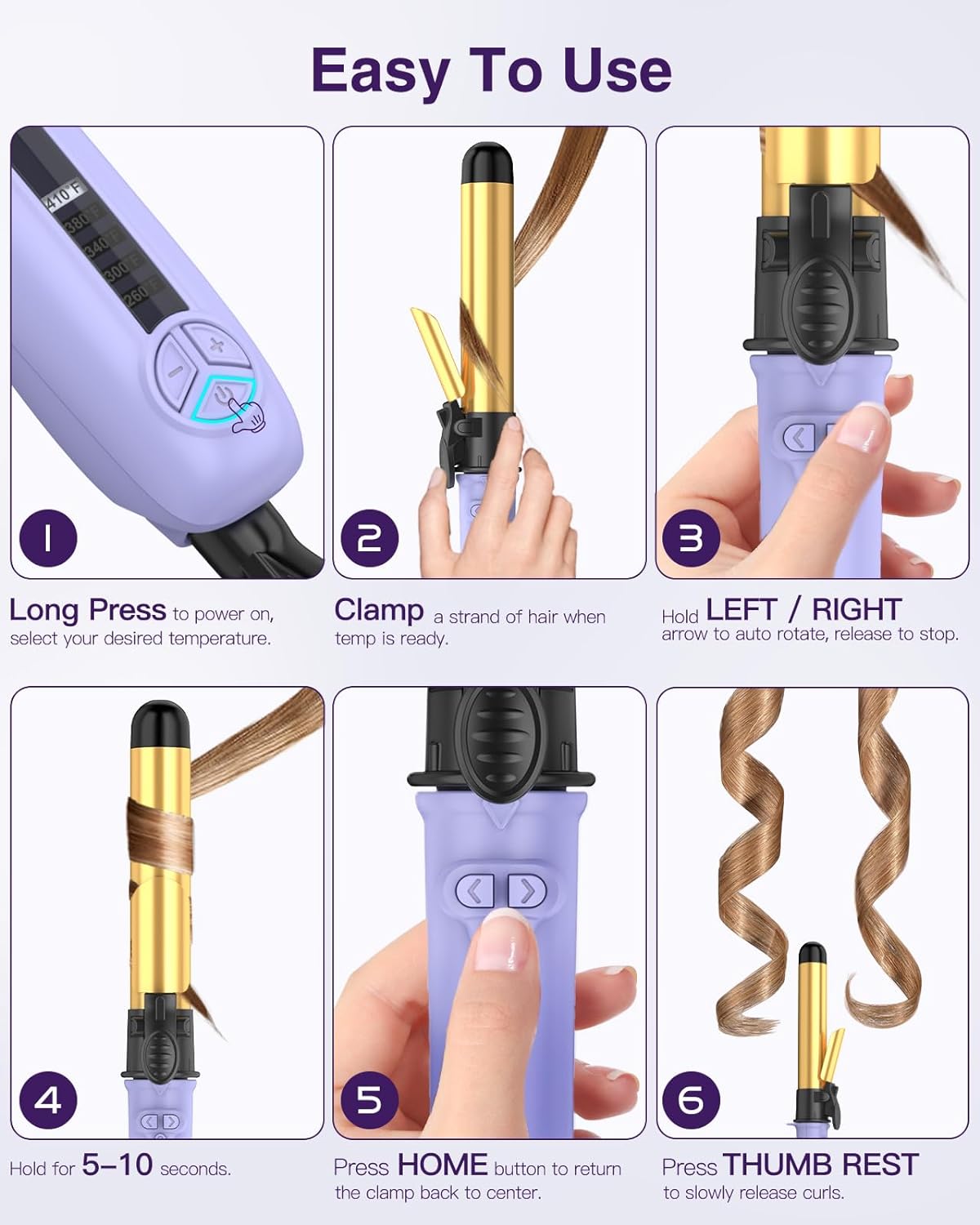 Rotating Curling Iron 1 1/4 Inch