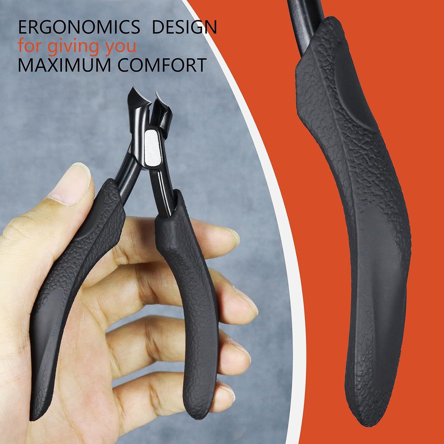 Toe Nail Clippers for Thick Nails for Seniors, Splash Proof Trim Fingernail and Ingrown Toenail