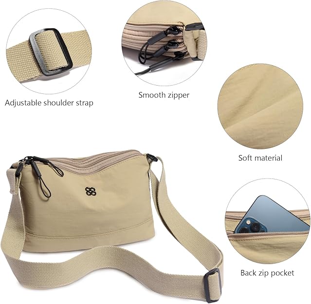 Crossbody Bags for Women, Small Causal -Beige